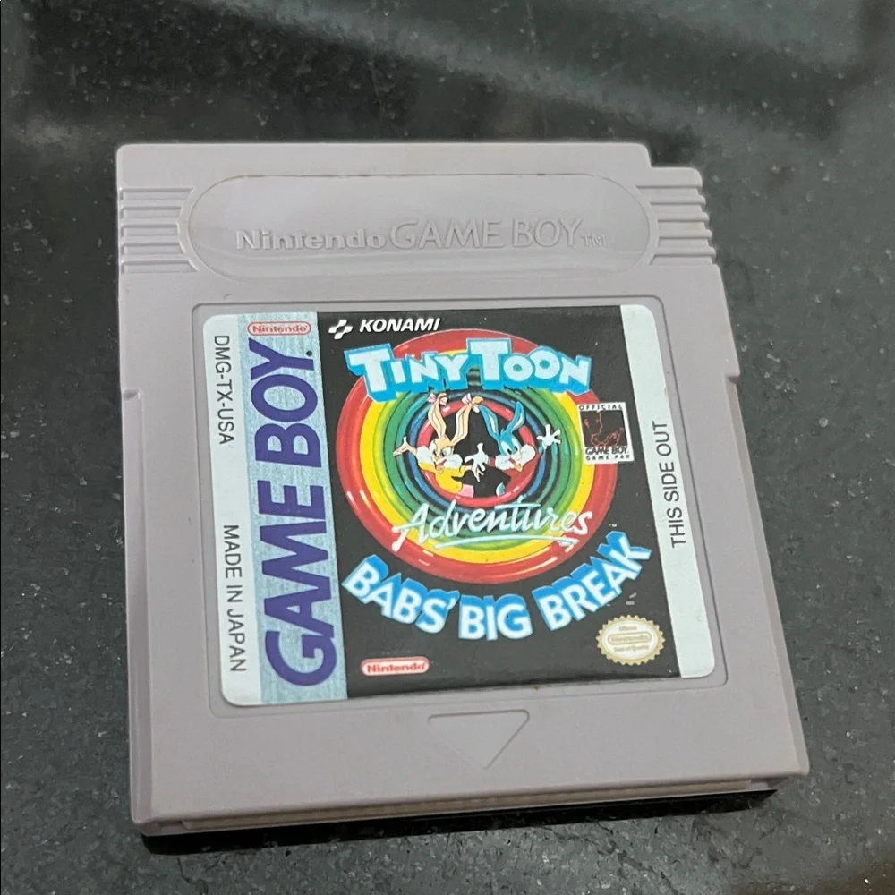 Nintendo Game Boy Cartridge - Tiny Toon Adventures: Babs' Big Break - Gray